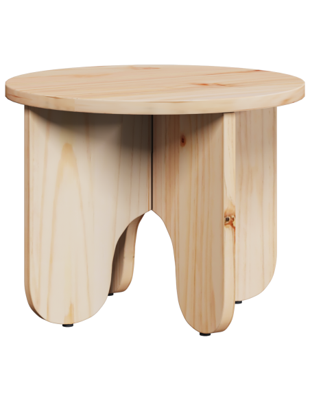 Tavolino da salotto 2 pcs Naturale Legno massello di pino