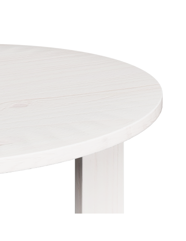 Tavolino da salotto 2 pcs Bianco Legno massello di pino