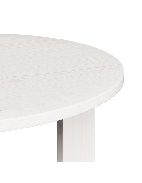 Tavolino da salotto 2 pcs Bianco Legno massello di pino