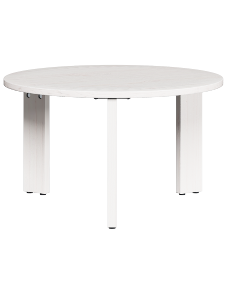 Tavolino da salotto 2 pcs Bianco Legno massello di pino