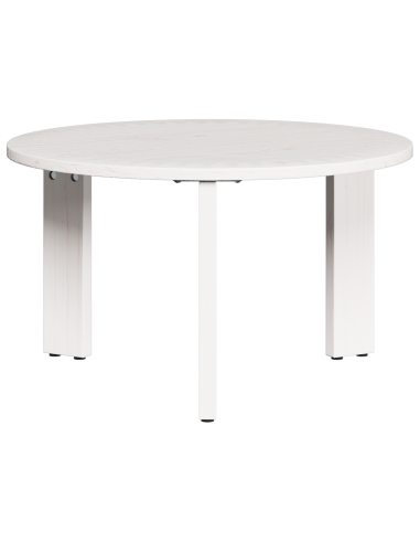 Tavolino da salotto 3 pcs Bianco Legno di pino massello