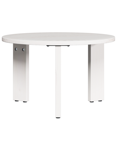 Tavolino da salotto 3 pcs Bianco Legno di pino massello