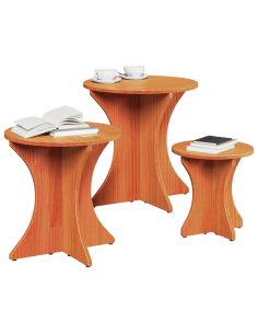 Tavolino da salotto 3 pcs Marrone cerato 2