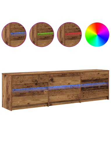 Unità TV 2 pcs Legno vecchio 180 x 34 x 50 cm Legno multistrato