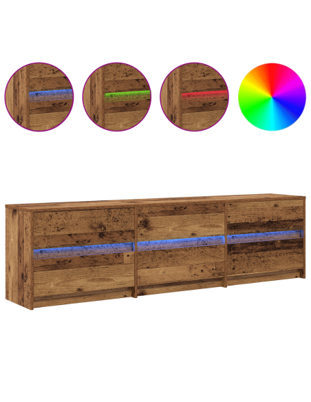 Unità TV 2 pcs Legno vecchio 180 x 34 x 50 cm Legno multistrato