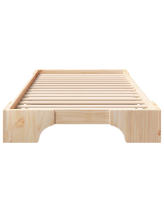 Struttura del letto Marrone 80 x 210 cm Pino massello