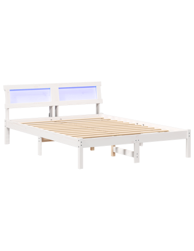 Struttura del letto Bianco 120 x 190 cm Pino massello