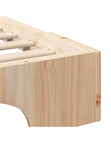 Struttura letto a terra Marrone 80 x 210 cm legno
