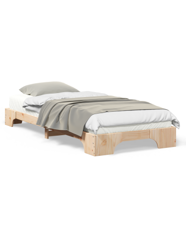 Struttura del letto Marrone 80 x 210 cm Pino massello