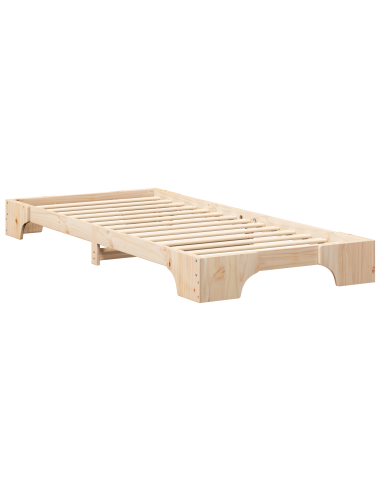 Struttura del letto Marrone 80 x 210 cm Pino massello