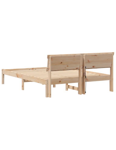 Struttura del letto Marrone 120 x 190 cm Pino massello