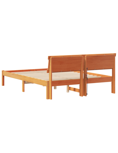 Struttura del letto Marrone cerato 135 x 190 cm Pino massello