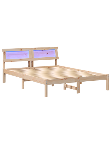 Struttura del letto Marrone 135 x 190 cm Pino massello