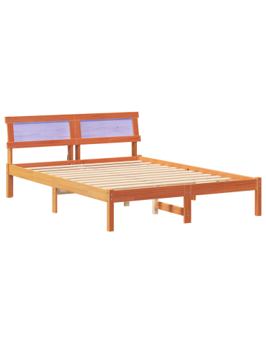 Struttura del letto Marrone cerato 140 x 190 cm Pino massello