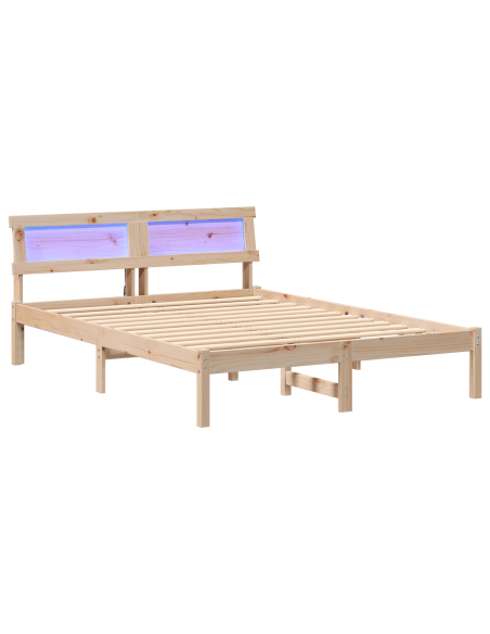 Struttura del letto Marrone 140 x 190 cm Pino massello