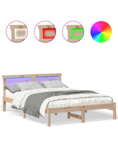 Struttura del letto Marrone 120 x 200 cm Pino massello