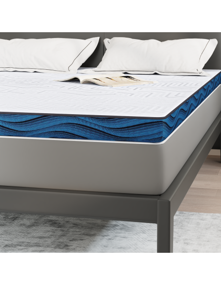 Topper per materasso Bianco 140 x 200 cm Tessuto Jacquard