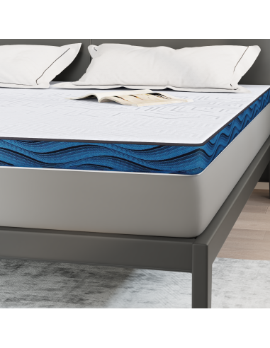 Topper per materasso Bianco 200 x 200 cm Tessuto Jacquard