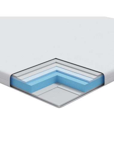 Topper per materasso Bianco 90 x 190 cm Tessuto Jacquard