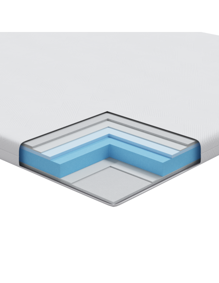 Topper per materasso Bianco 90 x 200 cm Tessuto Jacquard