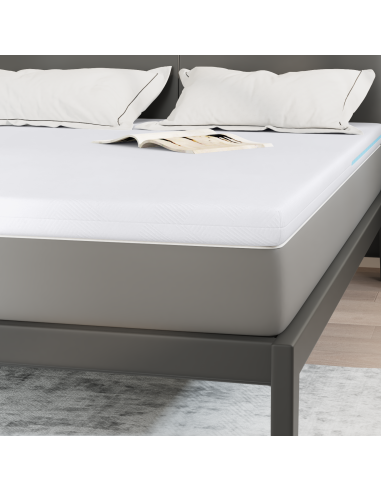 Topper per materasso Bianco 140 x 200 cm Tessuto Jacquard