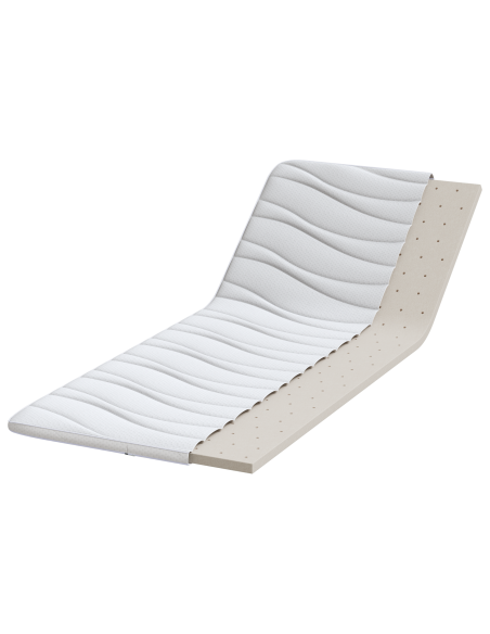 Topper per materasso Bianco 80 x 200 cm Tessuto a maglia