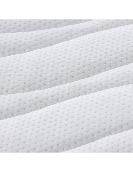 Topper per materasso Bianco 90 x 190 cm Tessuto a maglia