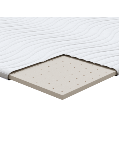 Topper per materasso Bianco 100 x 200 cm Tessuto a maglia