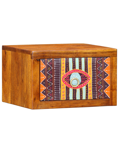 Comodini con cassetto Marrone, multicolore 35 x 30 x 22 cm