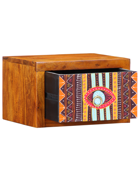 Comodini con cassetto Marrone, multicolore 35 x 30 x 22 cm