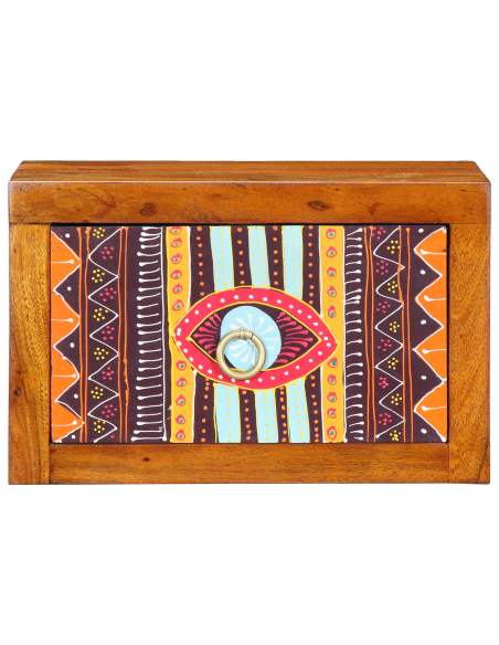 Comodini con cassetto Marrone, multicolore 35 x 30 x 22 cm