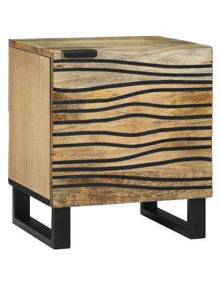 Comodini Marrone e Nero 40 x 33.5 x 46 cm