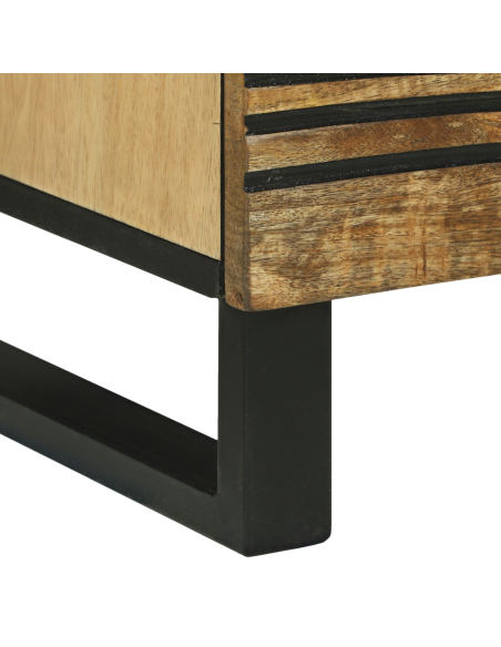 Comodini Marrone e Nero 40 x 33.5 x 46 cm