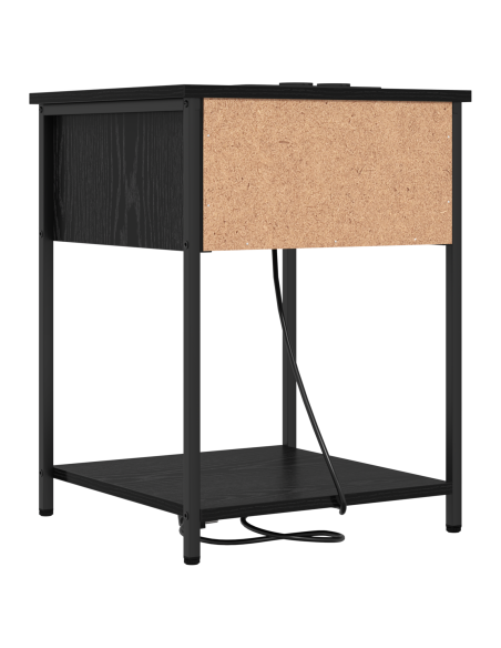 Mobiletti da Notte 2 pcs Rovere nero 42 x 41 x 56 cm