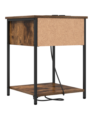 Armadio da Notte Rovere fumé 42 x 41 x 56 cm Legno multistrato