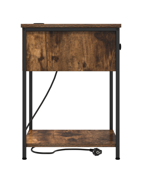 Armadio da Notte Rovere fumé 42 x 41 x 56 cm Legno multistrato