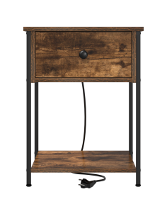 Armadio da Notte con cassetto 2 pcs Rovere fumé 42 x 41 x 56 cm 2