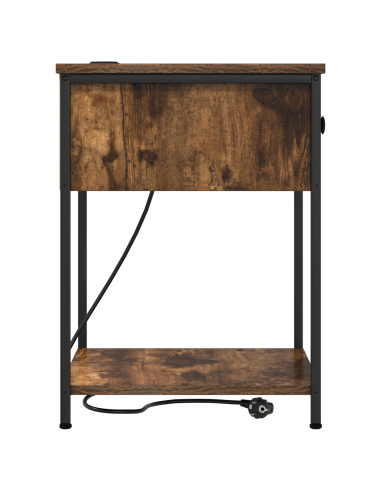 Armadio da Notte con cassetto 2 pcs Rovere fumé 42 x 41 x 56 cm