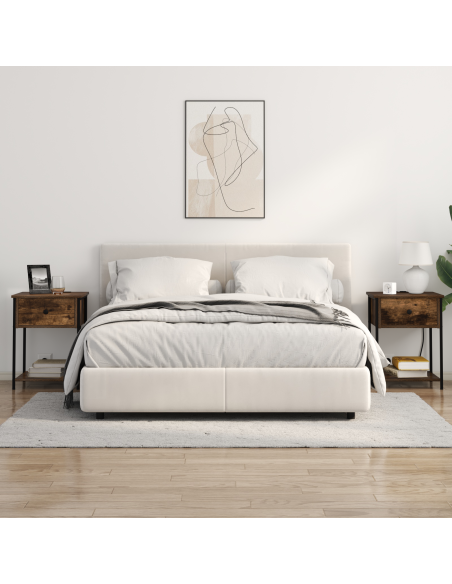 Armadio da Notte con cassetto 2 pcs Rovere fumé 42 x 41 x 56 cm