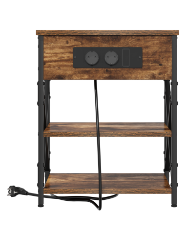 Armadio da Notte Rovere fumé 41 x 31 x 51 cm Legno multistrato