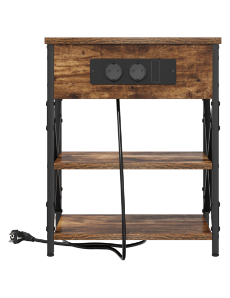 Armadio da Notte Rovere fumé 41 x 31 x 51 cm Legno multistrato