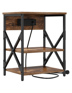 Armadio da Notte 2 pcs Rovere fumé 41 x 31 x 51 cm