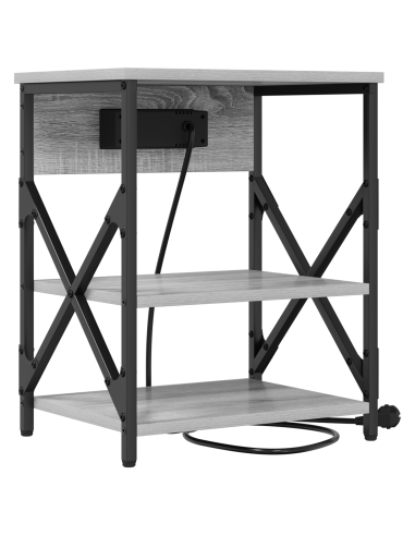 Armadio da Notte 2 pcs Grigio Sonoma 41 x 31 x 51 cm