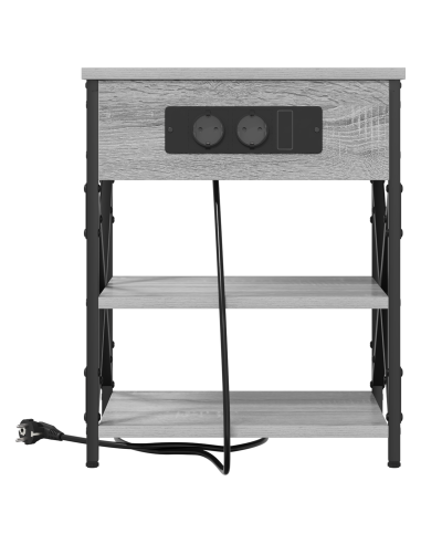 Armadio da Notte 2 pcs Grigio Sonoma 41 x 31 x 51 cm