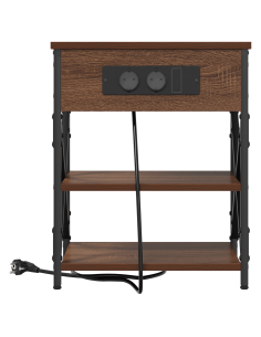 Armadio da Notte con lo scaffale Rovere Marrone 41 x 31 x 51 cm