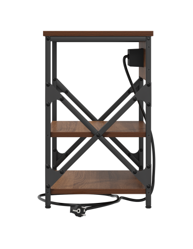 Armadio da Notte con lo scaffale Rovere Marrone 41 x 31 x 51 cm