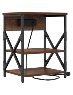 Armadio da Notte 2 pcs Rovere Marrone 41 x 31 x 51 cm