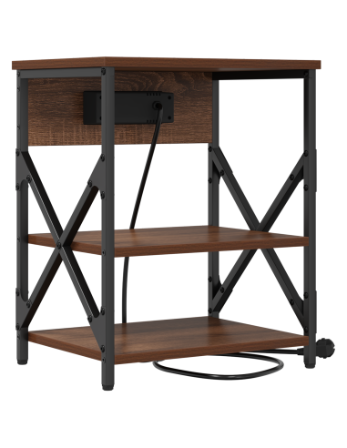 Armadio da Notte 2 pcs Rovere Marrone 41 x 31 x 51 cm