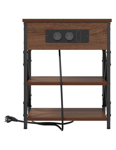 Armadio da Notte 2 pcs Rovere Marrone 41 x 31 x 51 cm