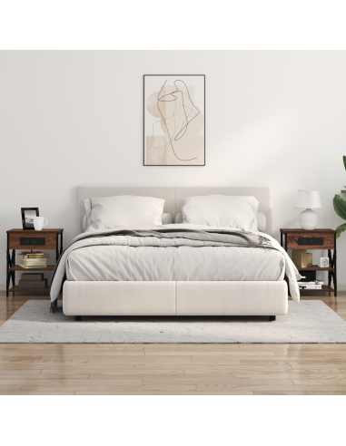 Armadio da Notte 2 pcs Rovere Marrone 41 x 31 x 51 cm